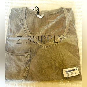 Distressed gray Z Supply pocket Tshirt in L. New with tag. Still in bag.
